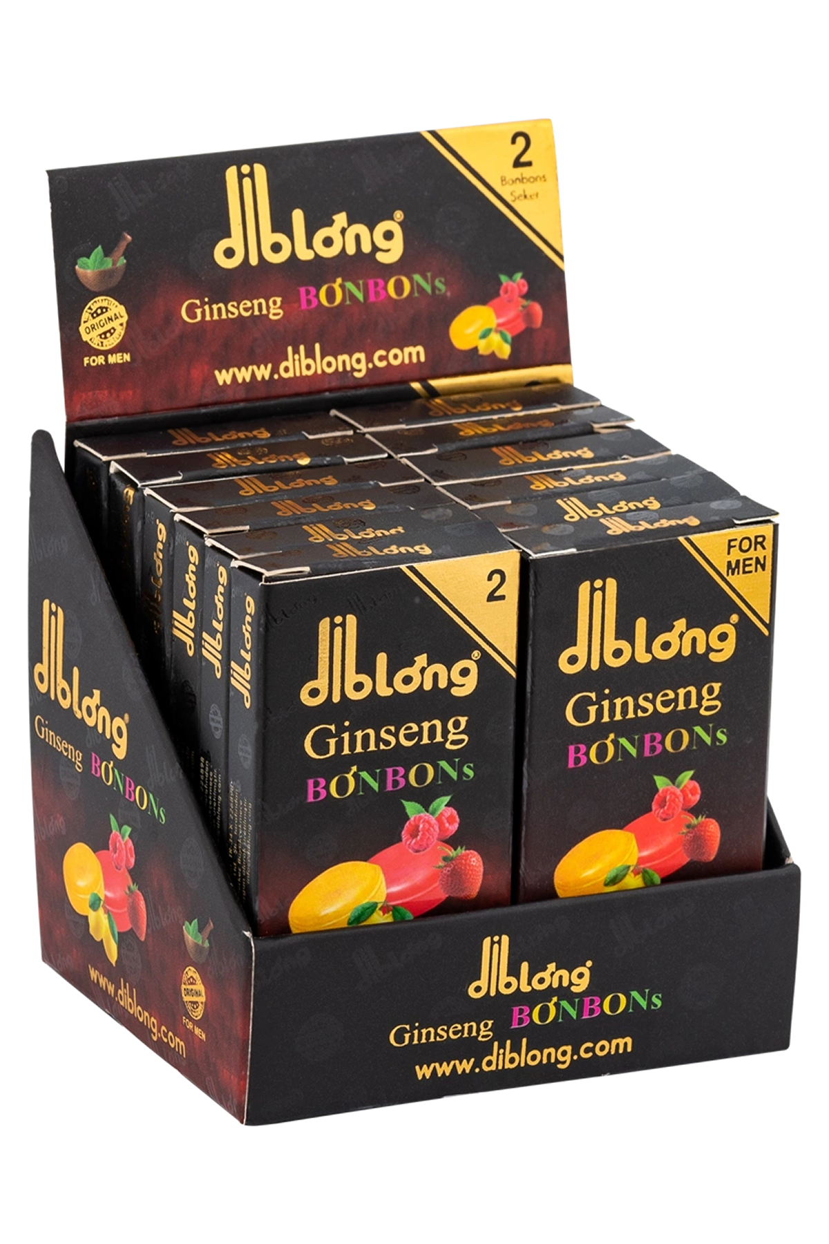 diblong-bonbons-pack.png Bonbons au Ginseng Diblong – Pack de 12 – Image 1